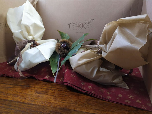 Baciccia con farina di castagne, nocciole e uvetta